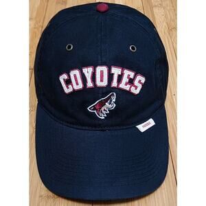 VTG Phoenix Coyotes Drew Pearson OSFM Hat Cap NHL Adjustable Black Hockey Logo